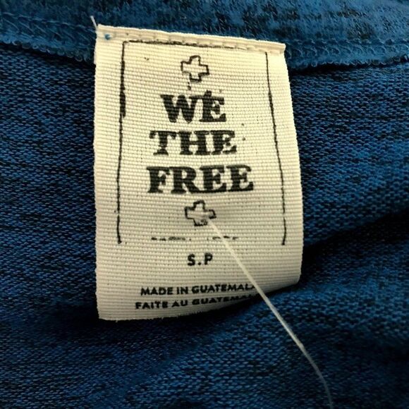 Free People We The Free Hidden Falls Sapphire Blue Tank Top Sz S NEW - Picture 8 of 9